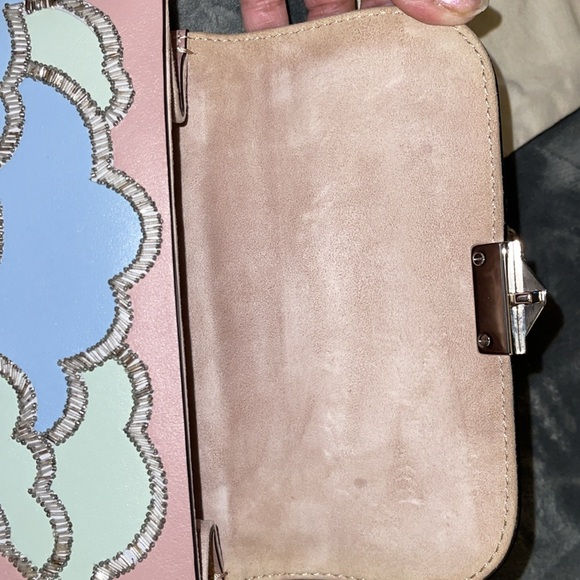 RARE Valentino rock studd with rhinestones n baguettes gorgeous handbag dust bag - Picture 13 of 13